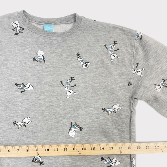 Disney Frozen Olaf Heather‎ Gray Sweater - Picture 6 of 9